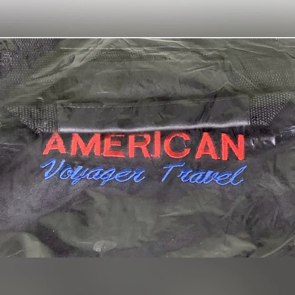 American Voyager Travel Multi Compartment 18” Black Carry All Luggage Bag New